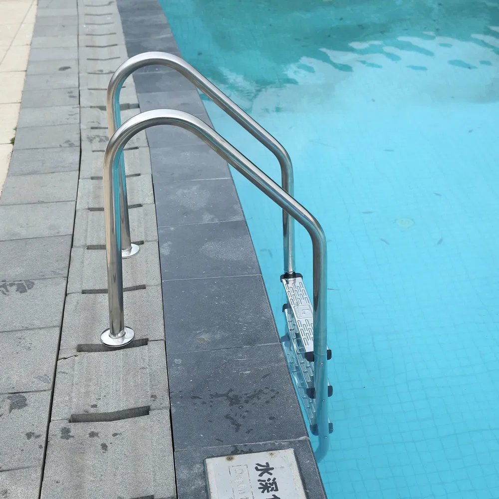 Wear Resistant Stainless-Steel Custom Steel Pool Ladder for Resorts
