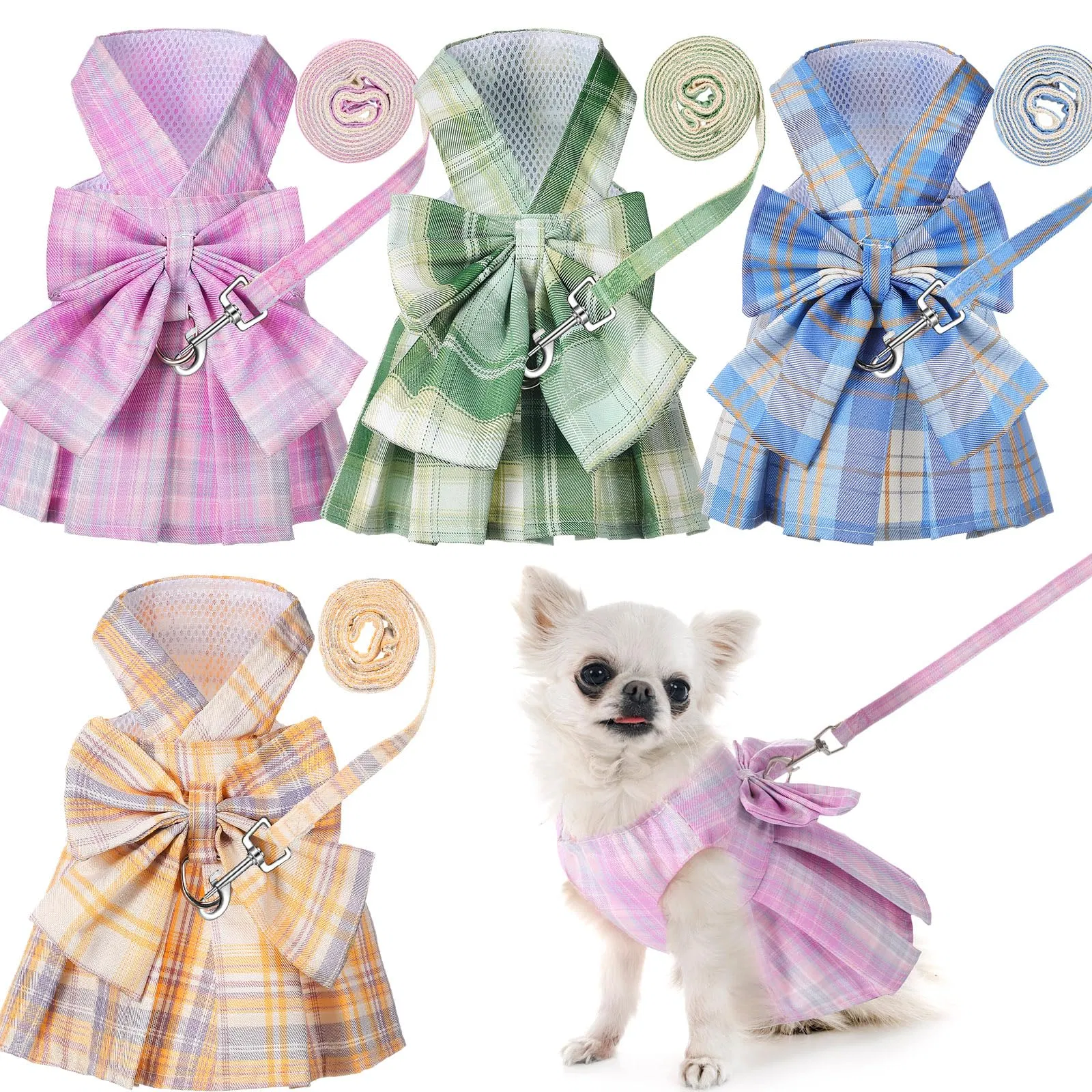 Cute Small Size Summer Clothing for Girl Dogs Pet Dog Cat Dress