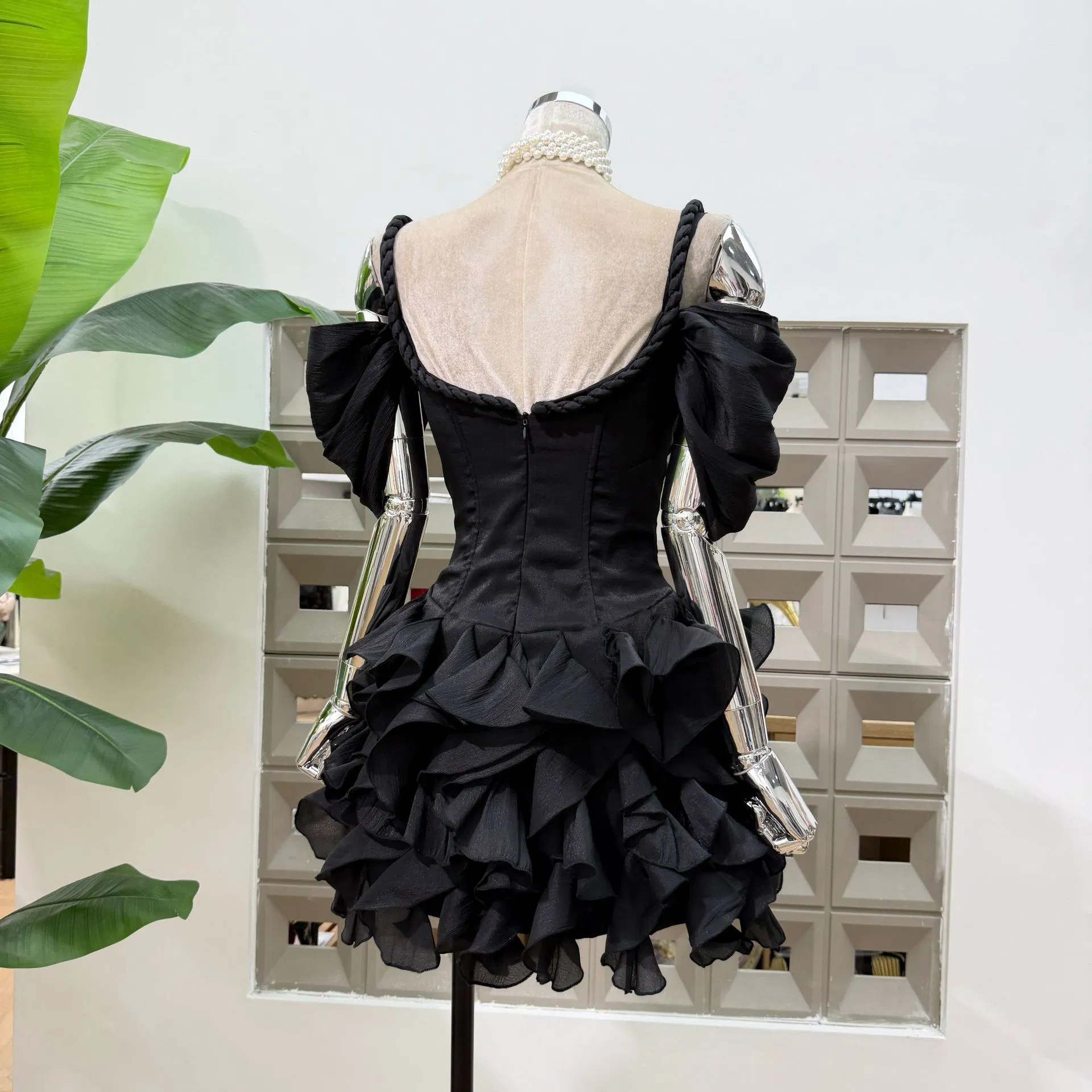 Women's Summer New Style Ruffled Suspender Fishbone Strapless Dress Fashion Dress