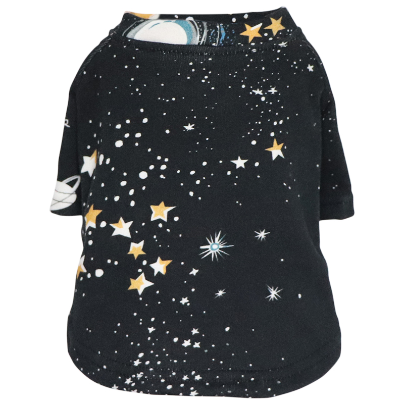 Star Pattern Black Medium Size Pet Clothes