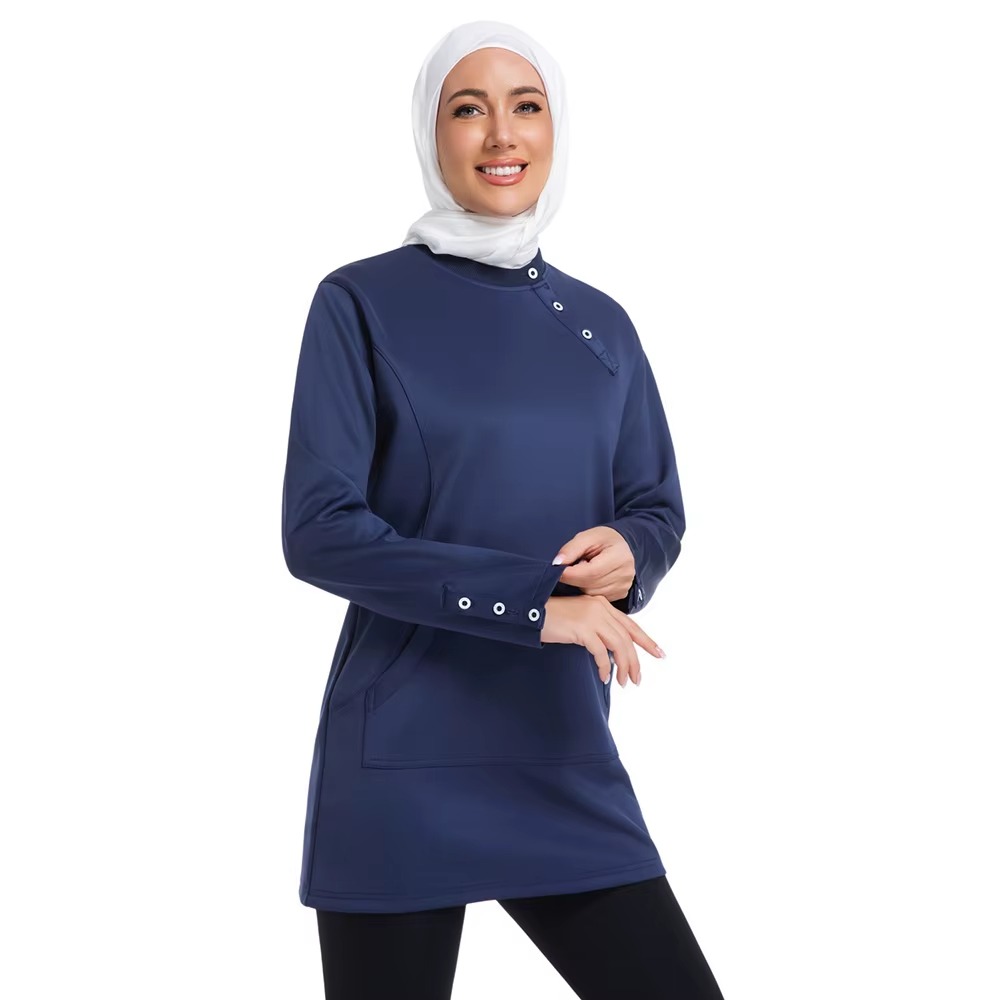 Islamic girls long gym shirt detail