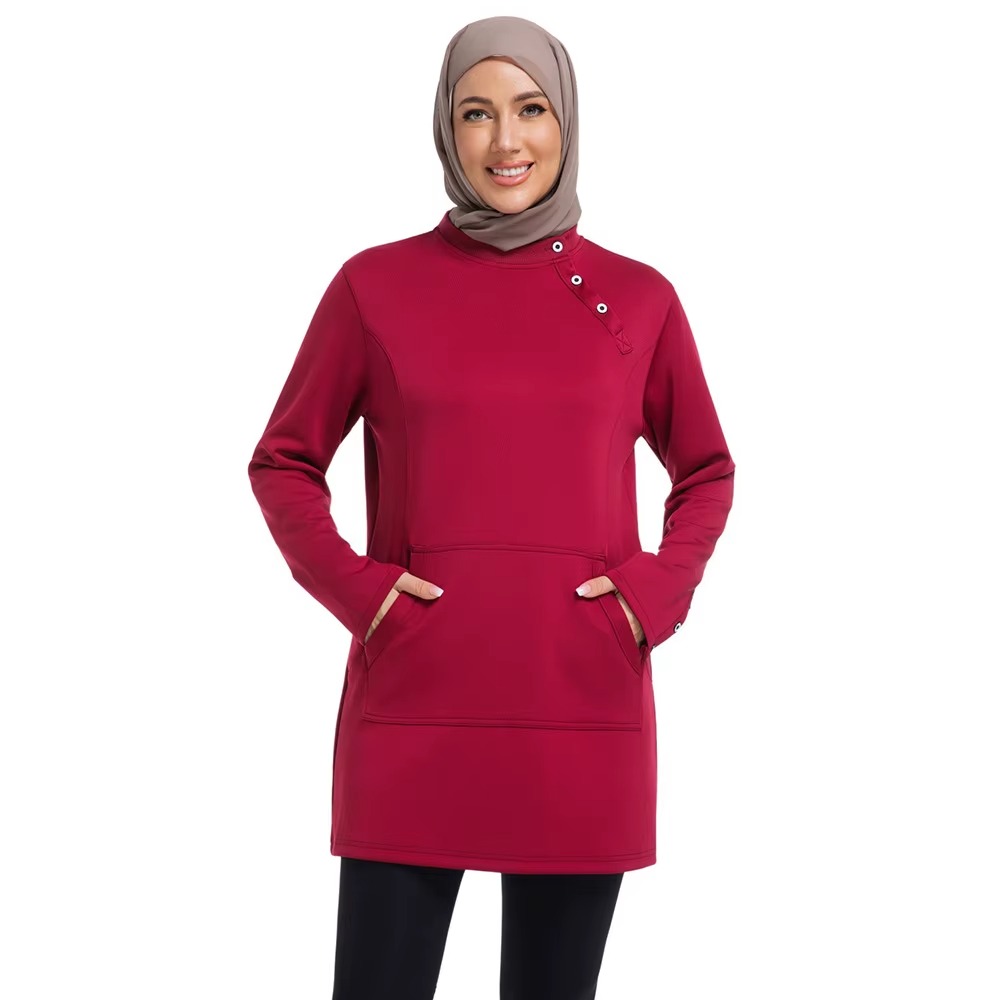 Islamic girls long gym shirt detail