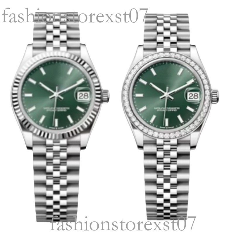 Moissanite Watch High Quality Fashion Womens Mens Watch Mechanical Automatic 31mm Dia Bezel Sapphire Pink Ladies Watches Designer Ss Steel Strap Wristwatches