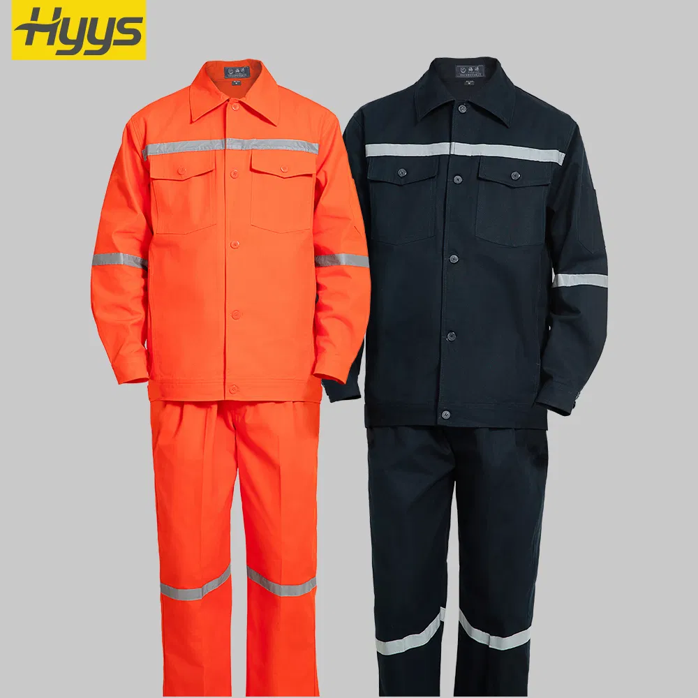 Custom Logo Size Work Uniforms with Reflective Safety Workwear Jackets and Trousers Pants Work Clothes Set