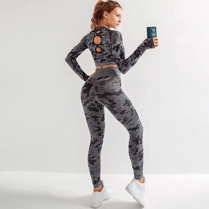 New Arrivals Breathable Lightweight Eco-Friendly Seamless Activewear Sport Wear Women Yoga Set 2-Piece Plus Size Gym Fitness