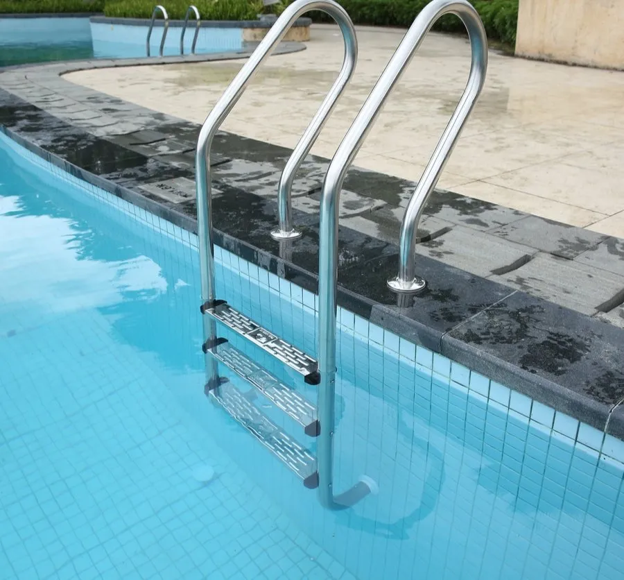 Wear Resistant Stainless-Steel Custom Steel Pool Ladder for Resorts
