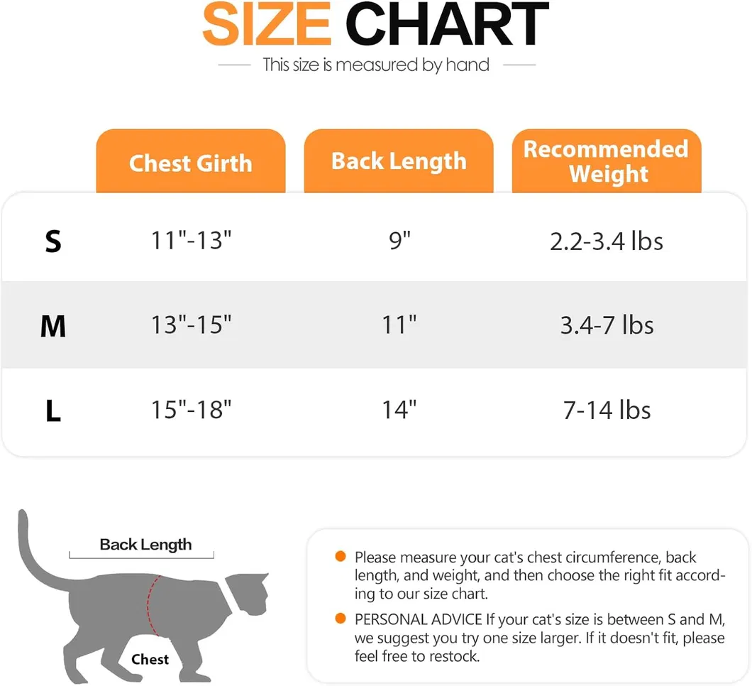 Soft Multi-Size Cat Clothing Details 3