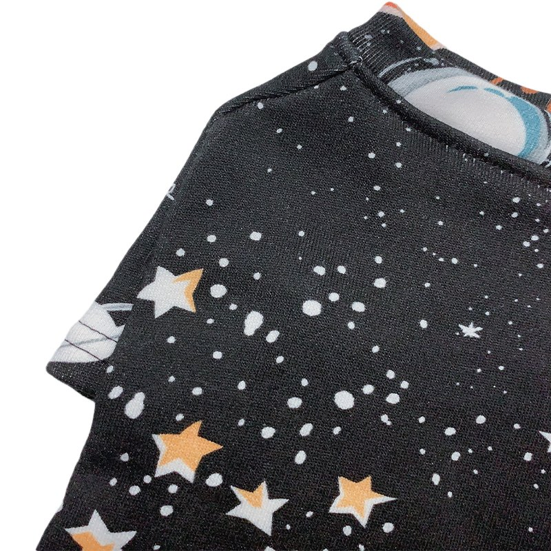 Star Pattern Black Medium Size Pet Clothes
