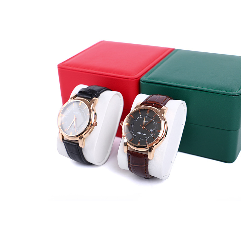 Wholesale High-End Flip Fashion PU Leather Velvet Jewelry Storage Watch Packaging Collection Packing Watch Boxes