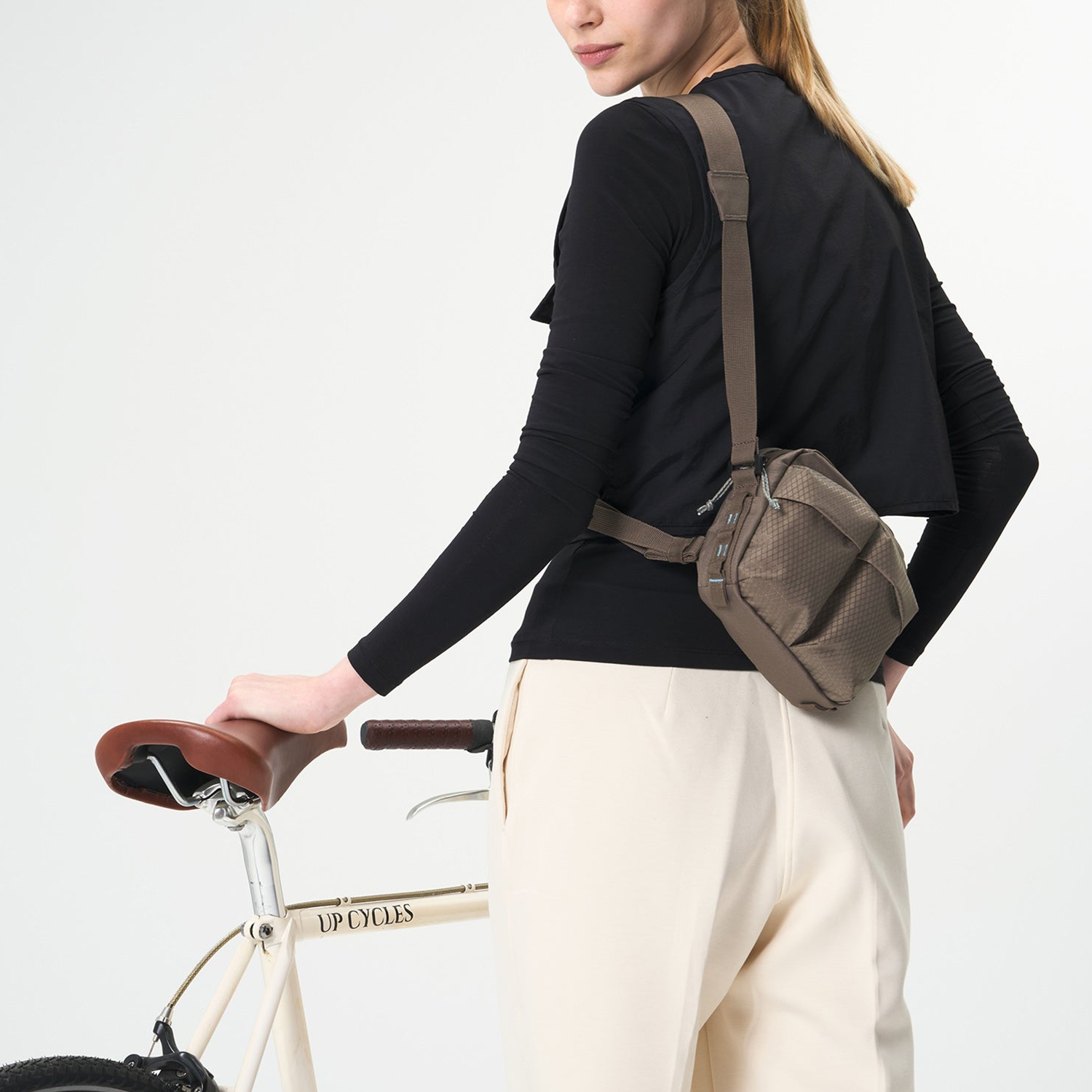 Manufacturer Custom OEM Sustainable Eco Friendly Recycled Nylon Waterproof Hip Belt Chest Sling Crossbody Bag for Women's Bags