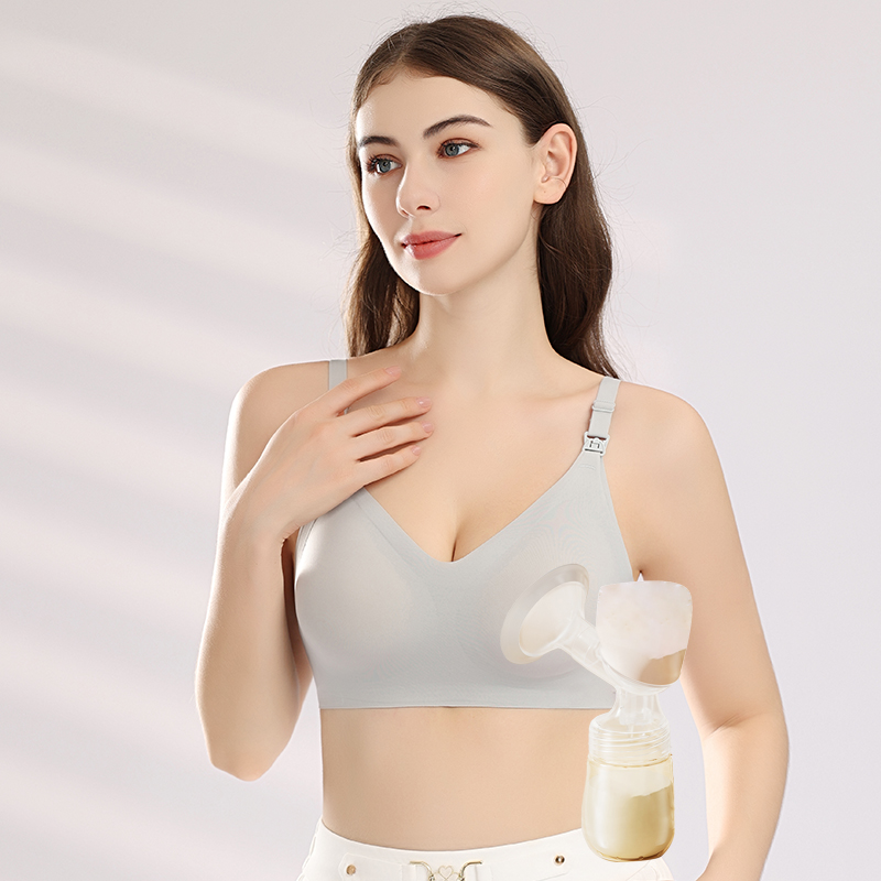 OEM ODM Women Front Open Breathable Nursing Bra Postpartum Bra Underwear Breastfeeding Maternity Seamless Nursing Bra