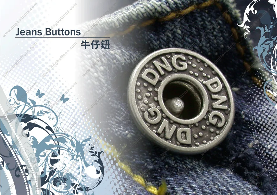 Premium Custom Brass Logo Denim Buttons for Stylish Apparel