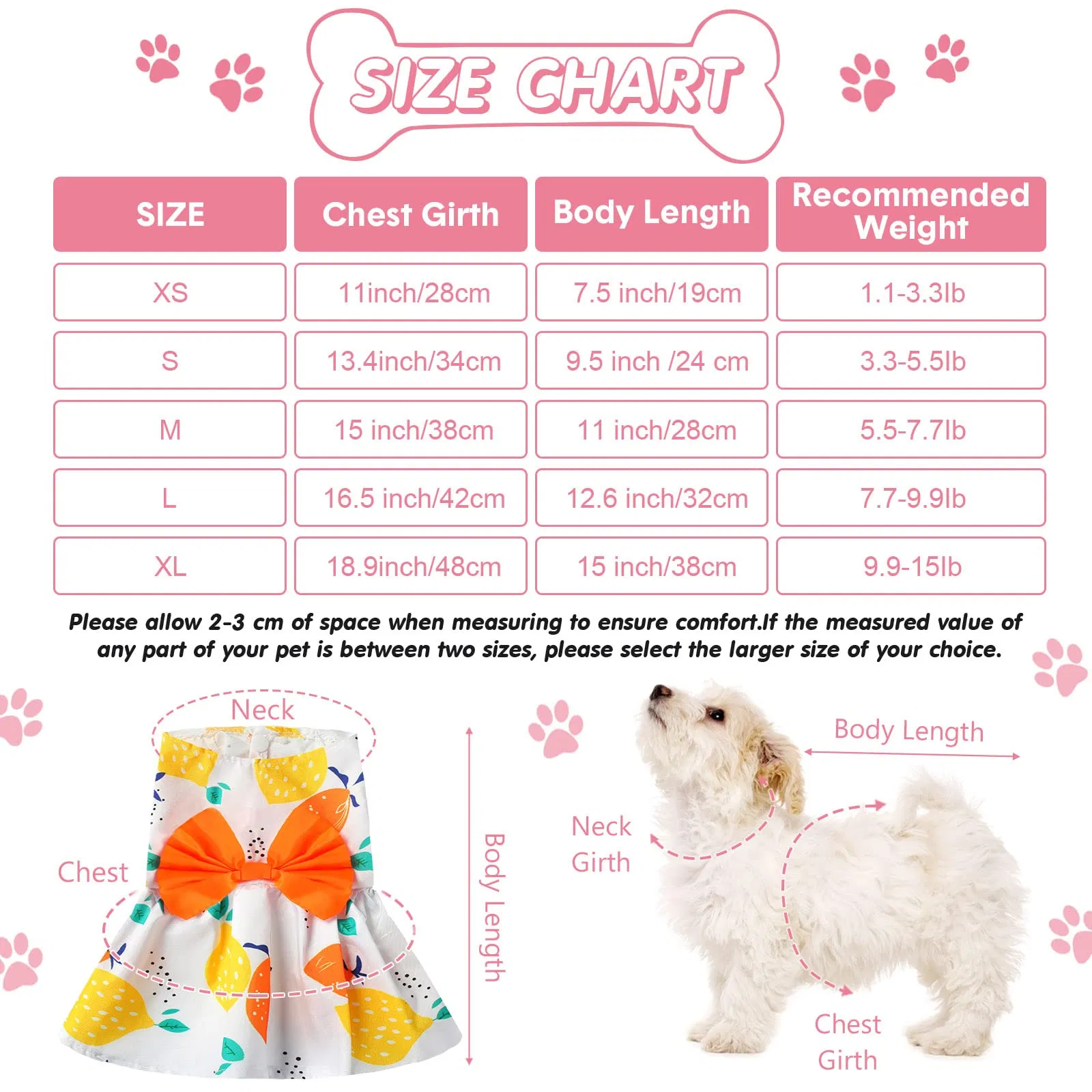 Cute Small Size Summer Clothing for Girl Dogs Pet Dog Cat Dress