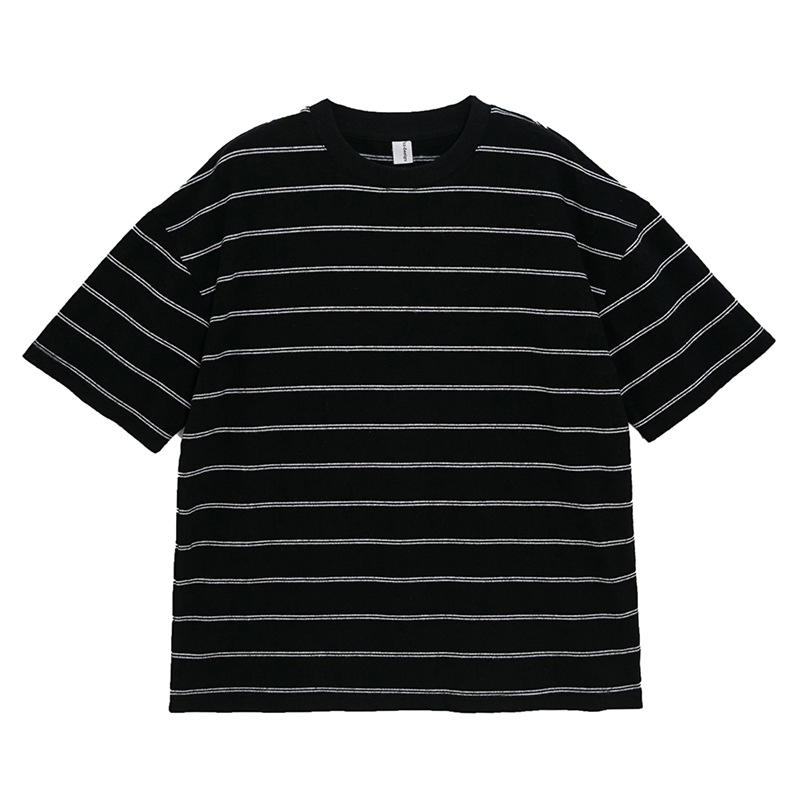 Streetwear Manufacturer Quality Plain Cotton Stripes T Shirt for Women