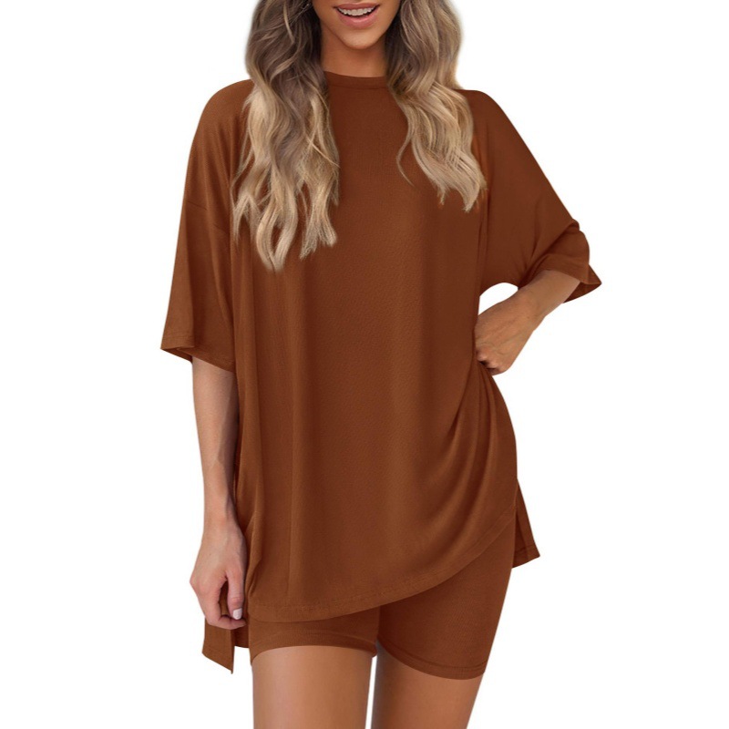 Cross-border Women's Apparel Wholesale 2-Piece Shorts Set /-Ready Factory-Direct Supply Women's