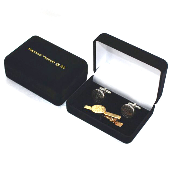 Factory Custom Made Gold Plated Metal Alloy Mens Collection Manufacturer Customized Fashion Round Rectangle Brass Accessory Bespoke Cuff Link Set with Box