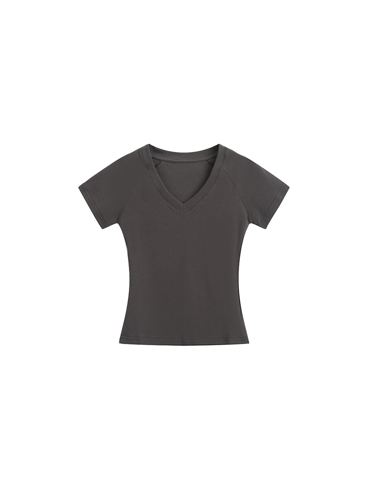 Hot Sale Women's Slim Fit Casual V-Neck Red T-Shirt Jersey Rib Anti-Wrinkle Quick Dry Custom Full Range Colors Stylish