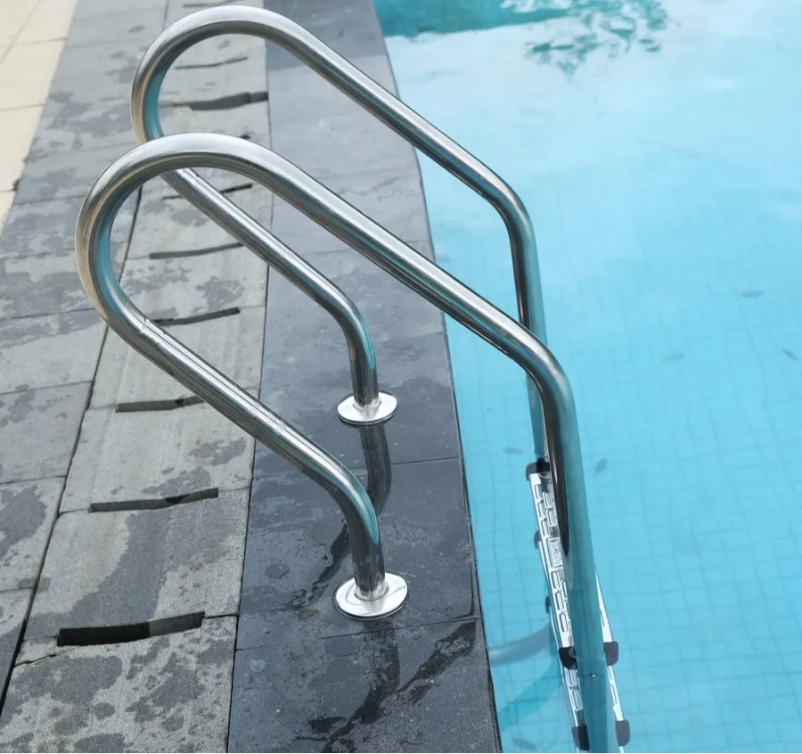 Wear Resistant Stainless-Steel Custom Steel Pool Ladder for Resorts