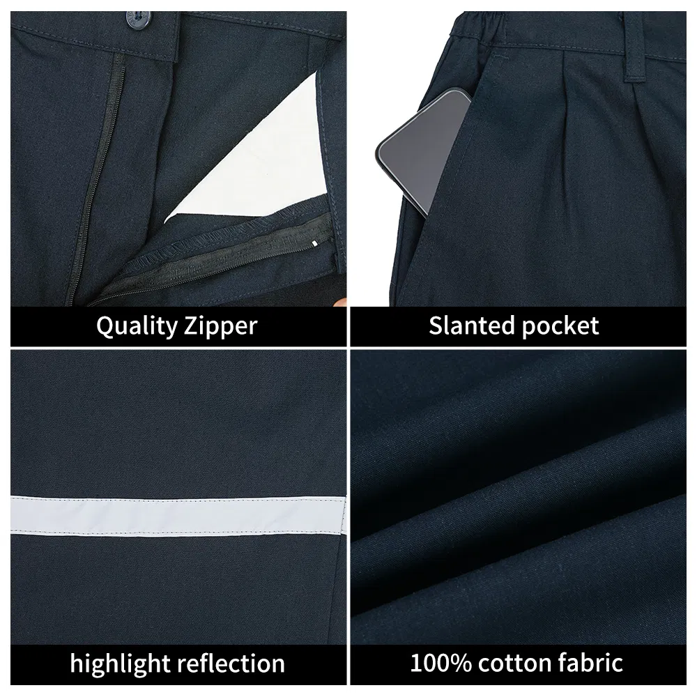 Custom Logo Size Work Uniforms with Reflective Safety Workwear Jackets and Trousers Pants Work Clothes Set