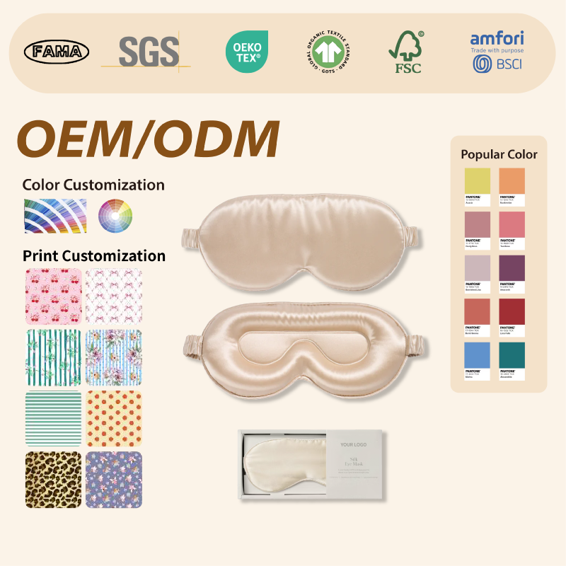 LINYE Premium Factory Custom 3D 16 19 22 Momme Luxury Sleeping Eyemask100% Puer Mulberry Silk 3D Eye Mask For Sleep