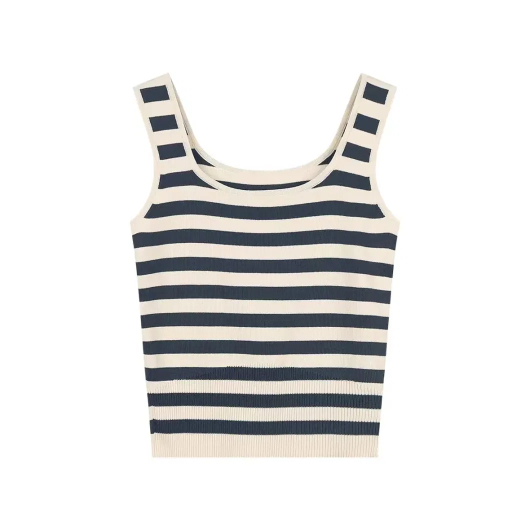 Trendy Stripe Knitting Sweater Vest for Women, All Seasons
