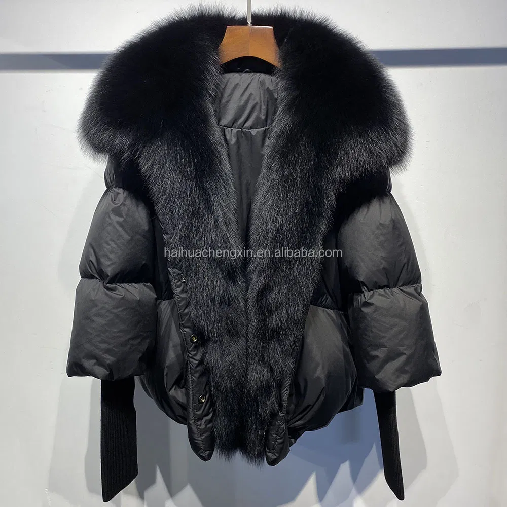 Modern Black Fur Coat