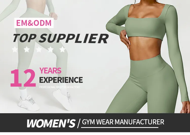Custom Wholesale Sportswear Active Wear Women Yoga Set
