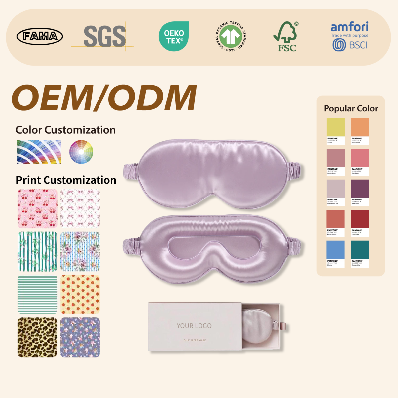 LINYE Premium Factory Custom 3D 16 19 22 Momme Luxury Sleeping Eyemask100% Puer Mulberry Silk 3D Eye Mask For Sleep