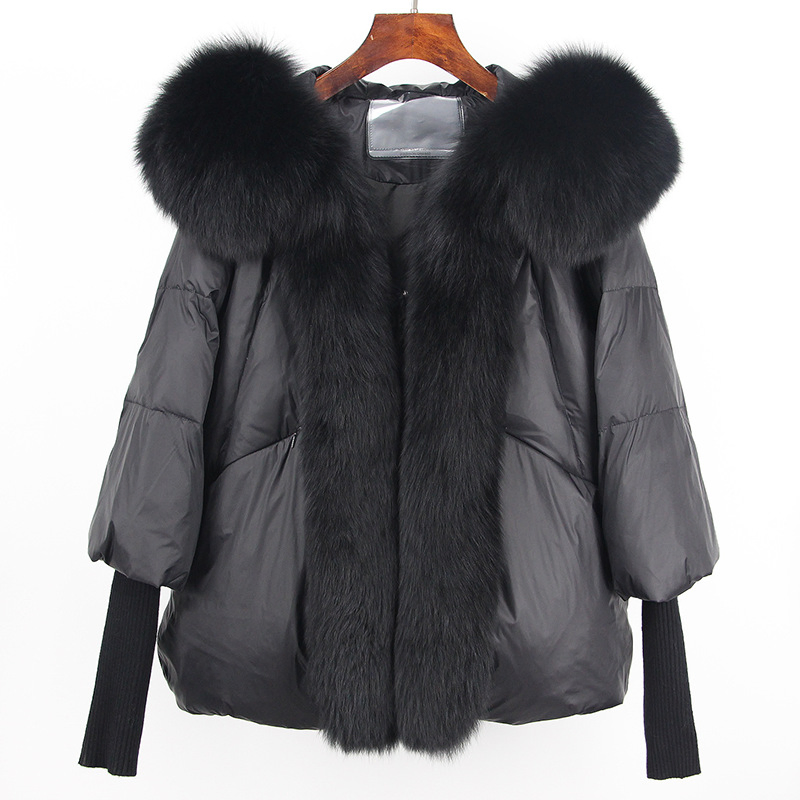 Modern Black Fur Coat - Adults' Free Size Clothing by Brand