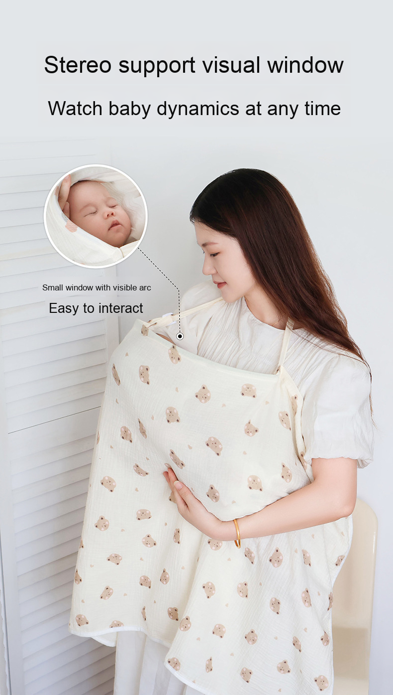 Ultra Soft Knitted 100% Cotton Anti-Bacterial Anti Exposure Nursing Cover Dress Versatile Outdoor Breastfeeding Wrap Spring