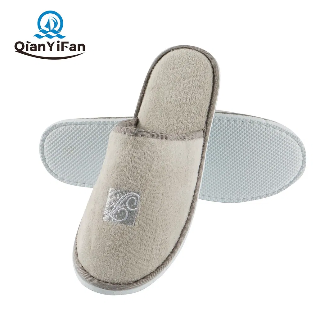 Hotel Environmentally Friendly EVA Sole Waffle Fabric Disposable Slippers Non-Slip Wear-Resistant Can Be Used for Hotel Travel Resort SPA.
