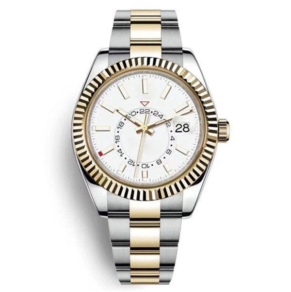 Premium Stainless Steel Men Watch Automatic Mechanical Gmt Calendar Luminous Waterproof Fashion Dress Watch with Box