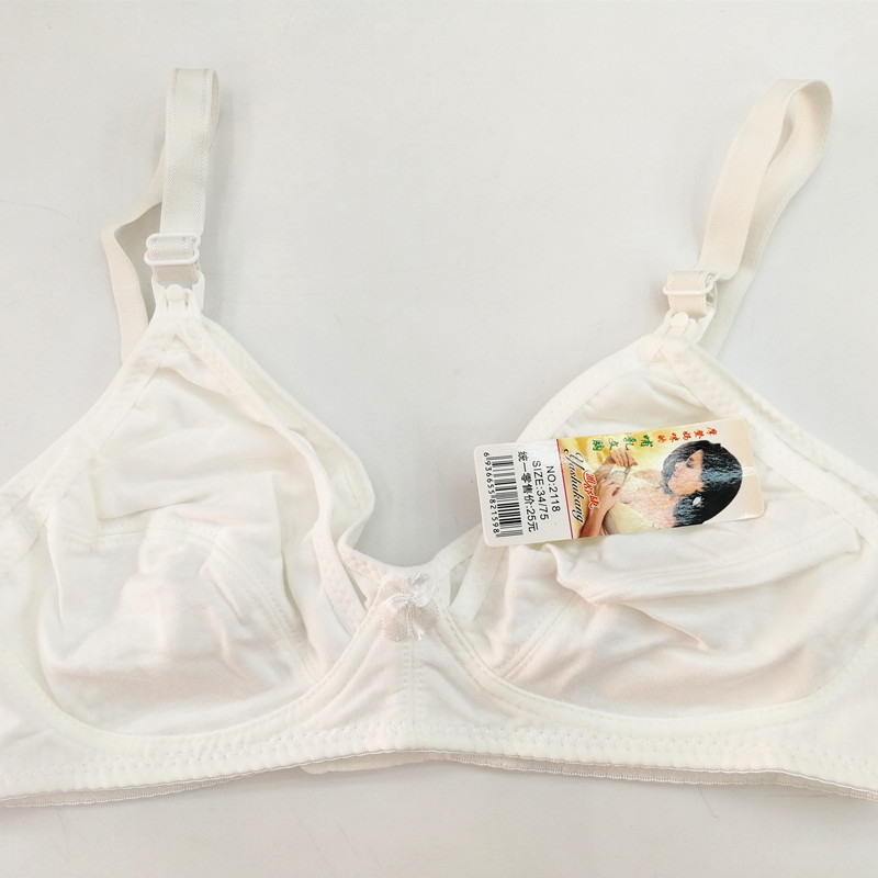 Wholesale Cheap Front Open Breastfeeding Bra for Pregnant Women Maternity Nursing Bra Everyday Style Woven Printed Wire Free