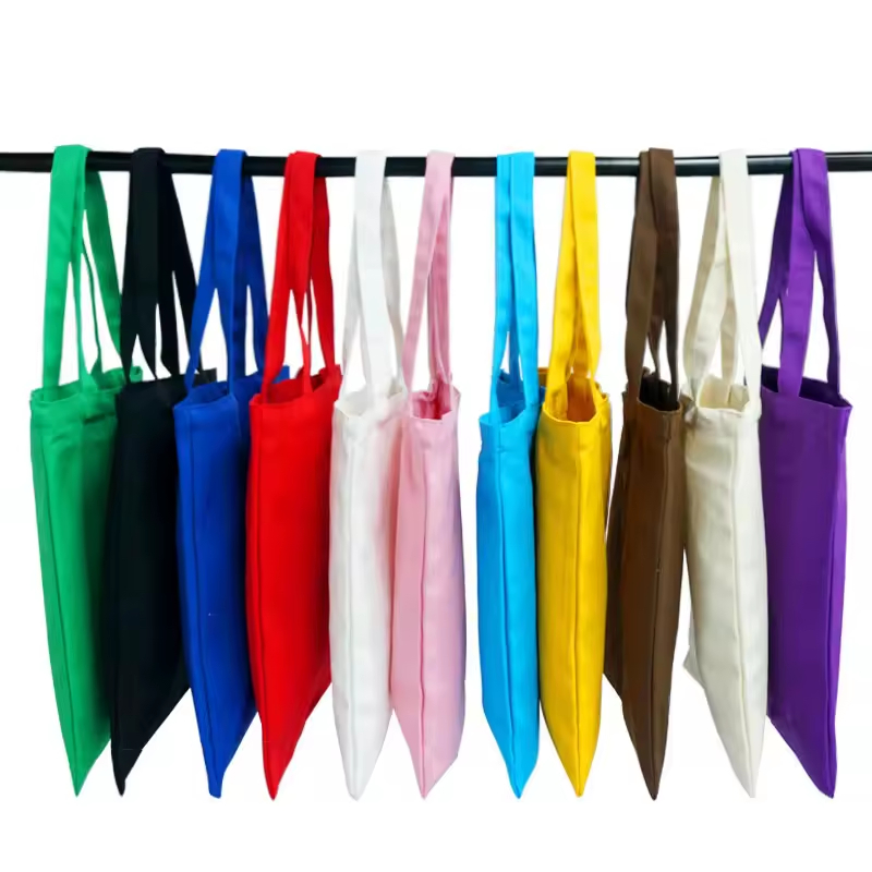 High Quality Custom Printed Logo Cheap Fashionable Women's Shopping Bags Blank Eco-Friendly Cotton Canvas Tote Bag with Letter