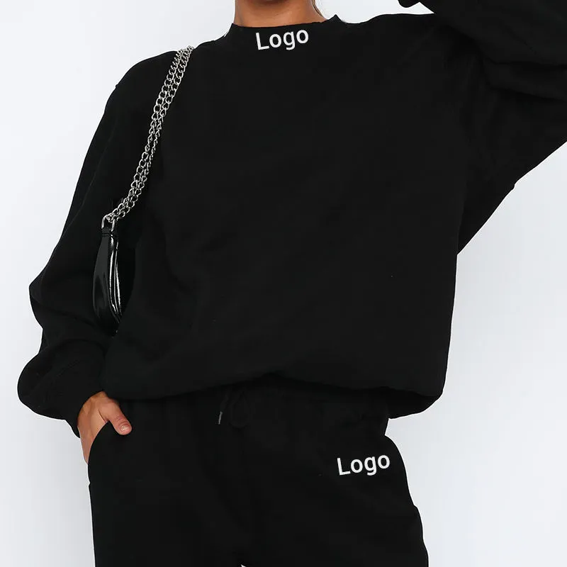Custom Logo Women's Casual Sports Suit Best-Selling New Fashion Streetwear Loose Hoodie for Women