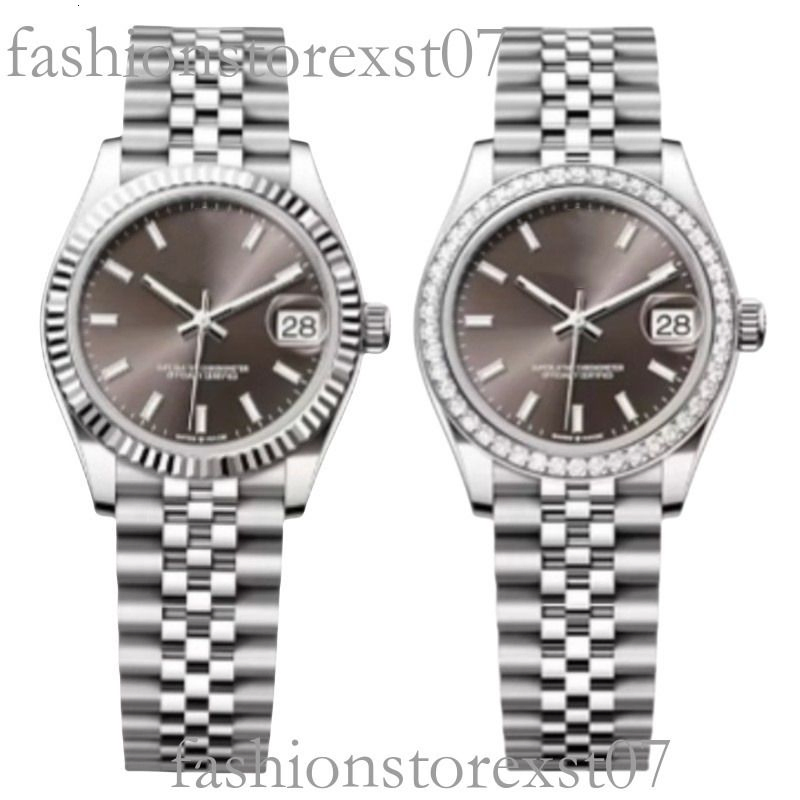 Moissanite Watch High Quality Fashion Womens Mens Watch Mechanical Automatic 31mm Dia Bezel Sapphire Pink Ladies Watches Designer Ss Steel Strap Wristwatches