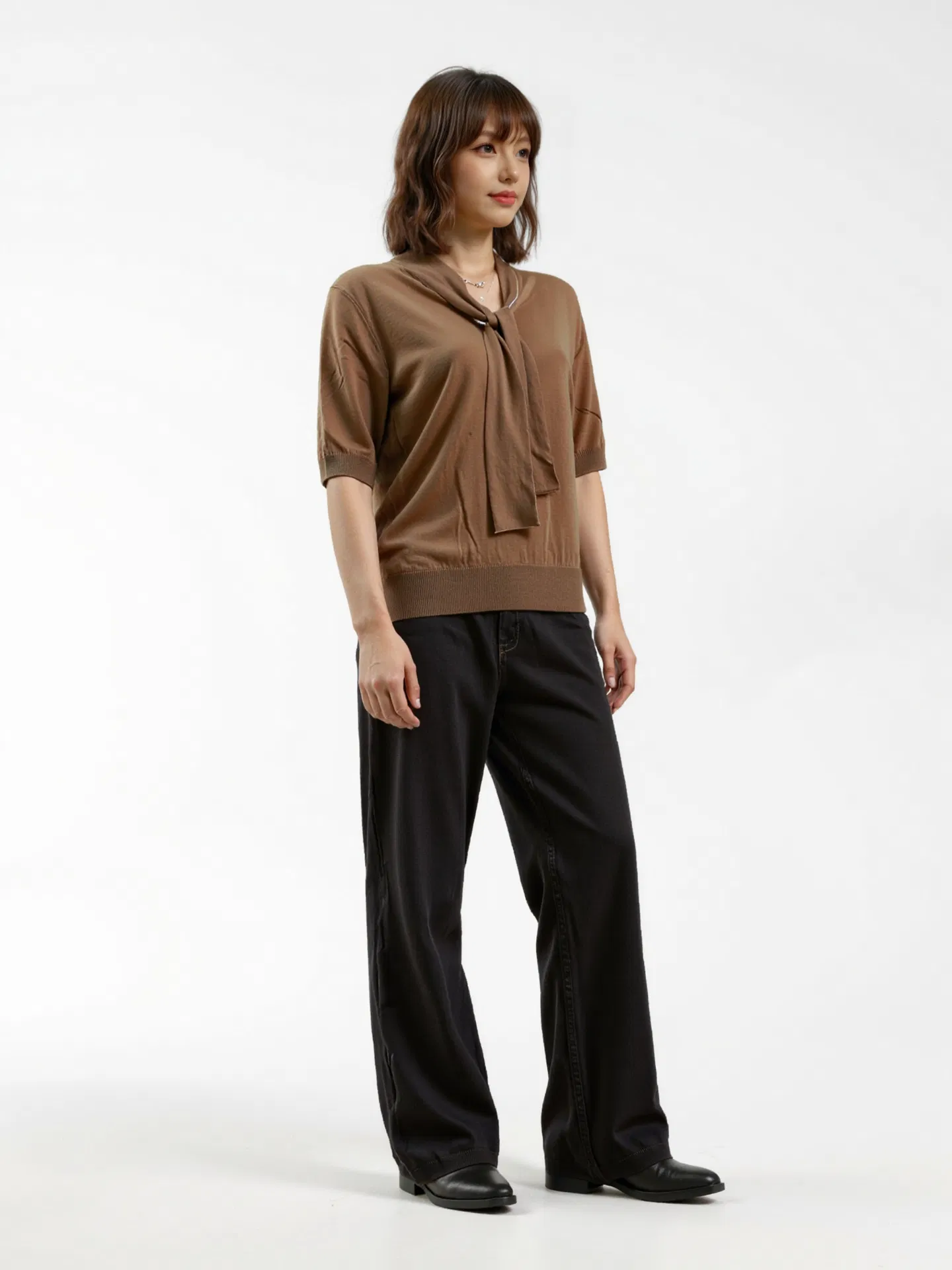 Women's Wool Cardigan Sweater - Stylish Knit with Interwoven Patterns