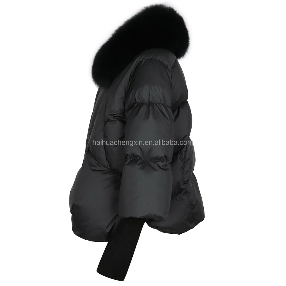 Modern Black Fur Coat