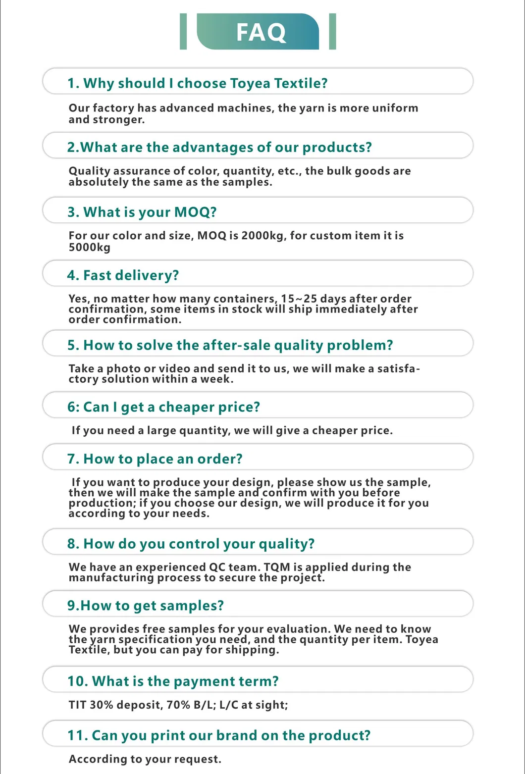 FAQ Overview