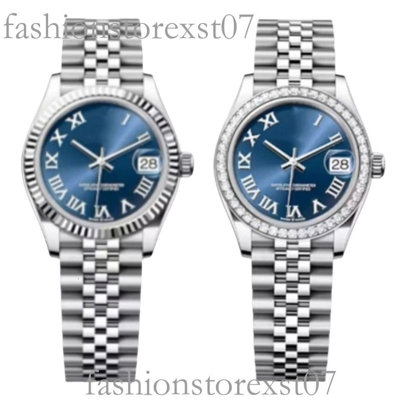 Moissanite Watch High Quality Fashion Womens Mens Watch Mechanical Automatic 31mm Dia Bezel Sapphire Pink Ladies Watches Designer Ss Steel Strap Wristwatches