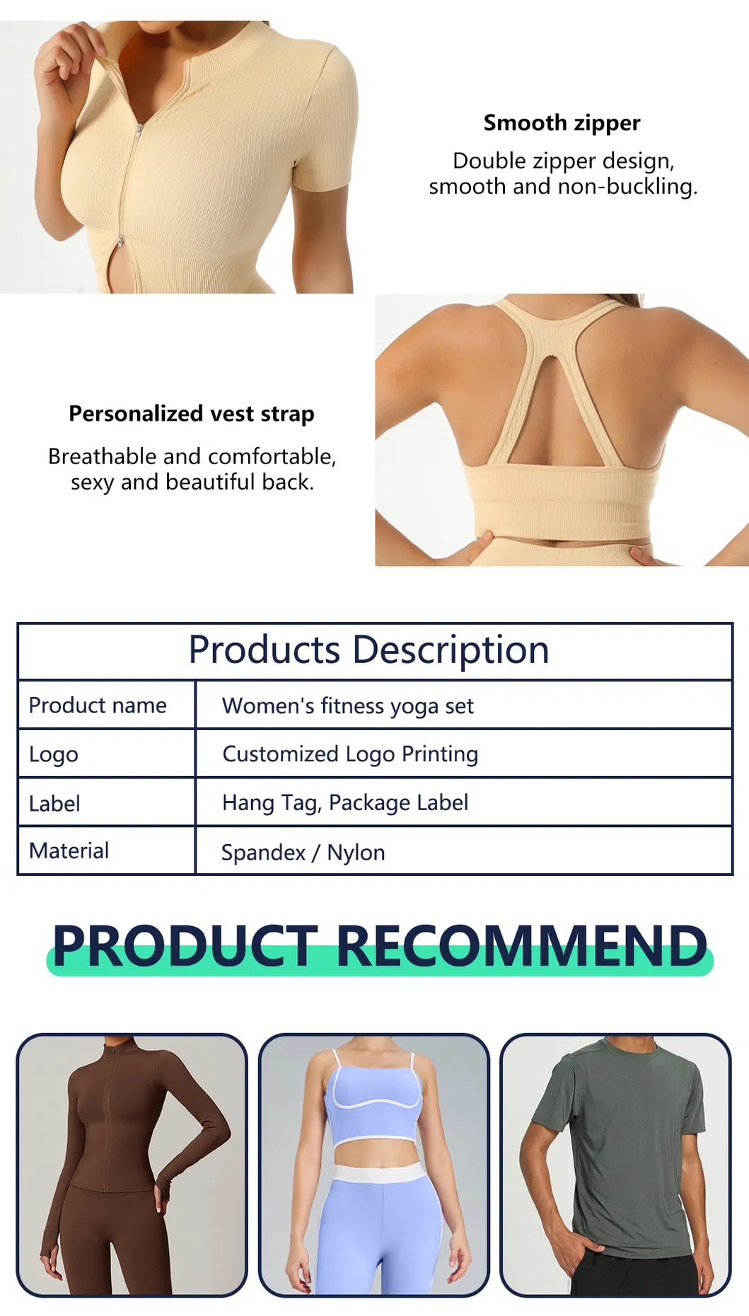 Women's Fitness Yoga Workout Women Outdoor Fitness Gym Wear Activewear