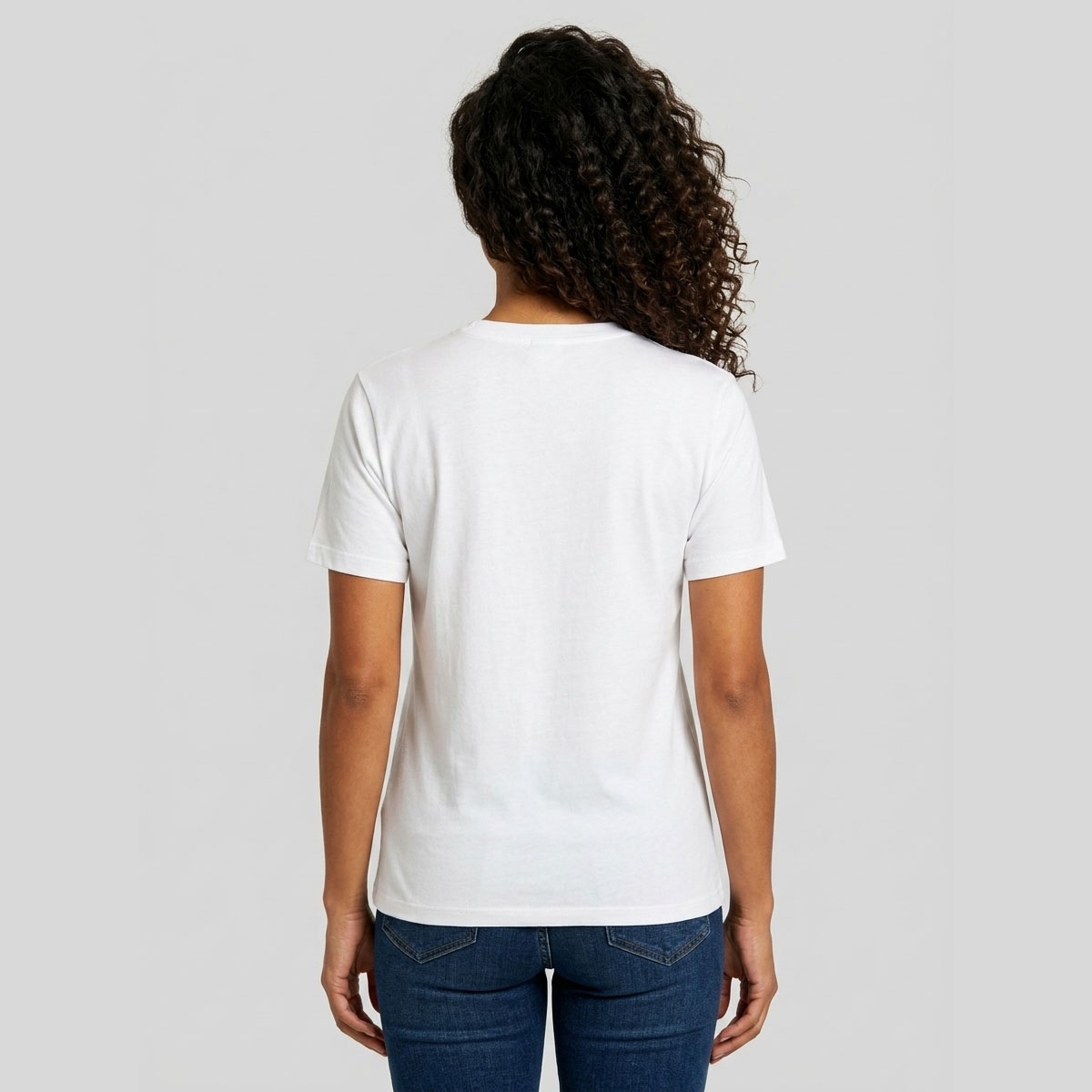 Hot Sale Women's Casual Knitted Breathable 100% Cotton Short Sleeve O-Neck Solid White Color T-Shirts