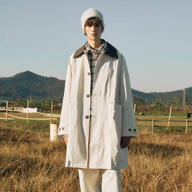 Classic Men's MID Length Trench: Stylish Business Attire