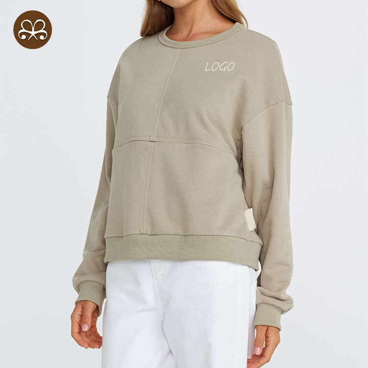 Custom Logo Women's Nursing Wear Maternity Sweatshirt Long Sleeve Invisible Zipper Breastfeeding Jumper