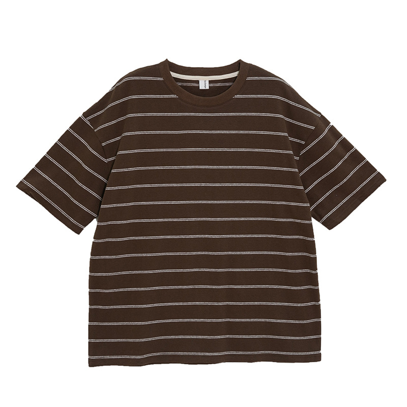 Streetwear Manufacturer Quality Plain Cotton Stripes T Shirt for Women