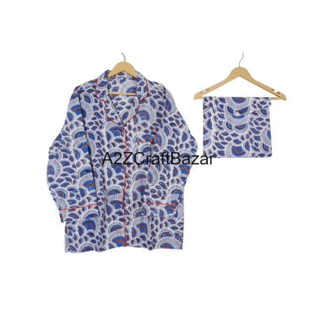 100% Pure Cotton Thermal Digital Printed Floral Women's Sleepwear Ethnic Night Pant Shirt Comfortable Pajama Suit