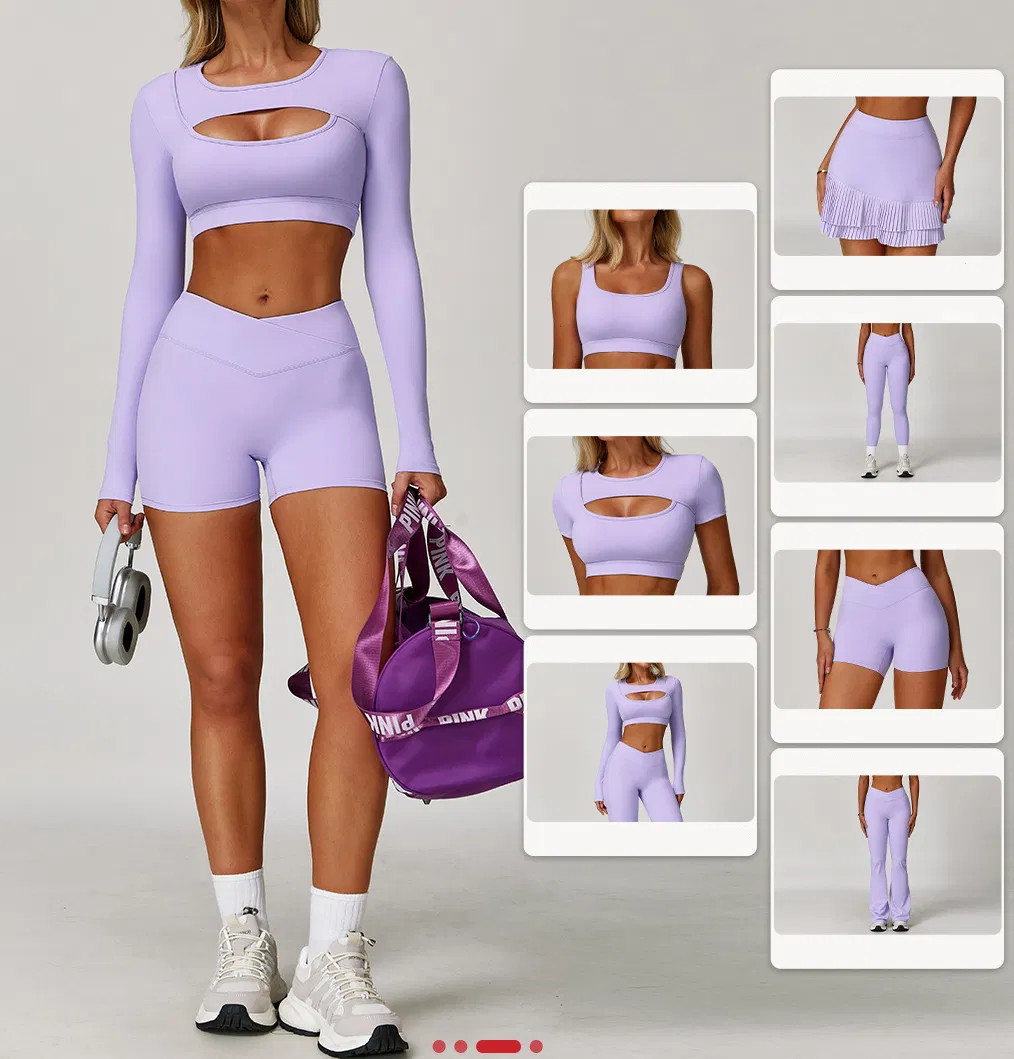 Super Quality Custom Logo Gym Fitness Set Shirt Sportswear Activewear for Women