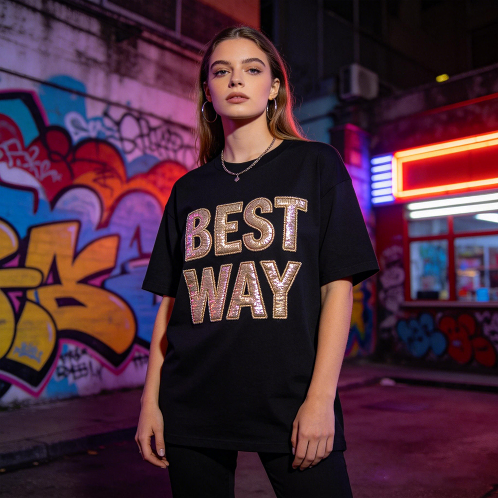 Fashion Design Luxury Women's Streetwear Custom Logo Printing Tie-Dyed Oversized Breathable Eco-Friendly T-Shirts for Summer
