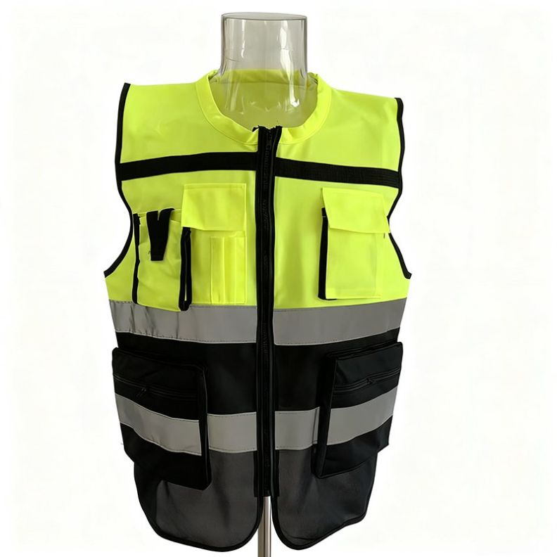 Professional Supplier Multiple Sizes Multi-Pocket Loose Fit Reflective Safety Clothing for Road Construction