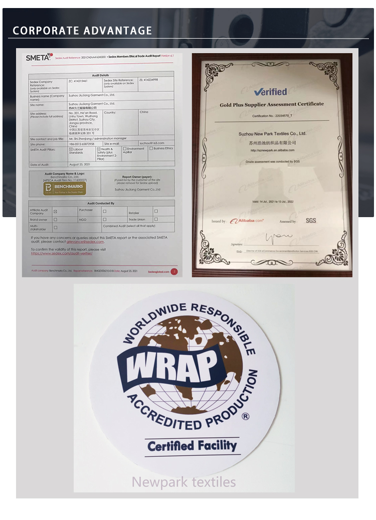 Factory Certificate and Compliance